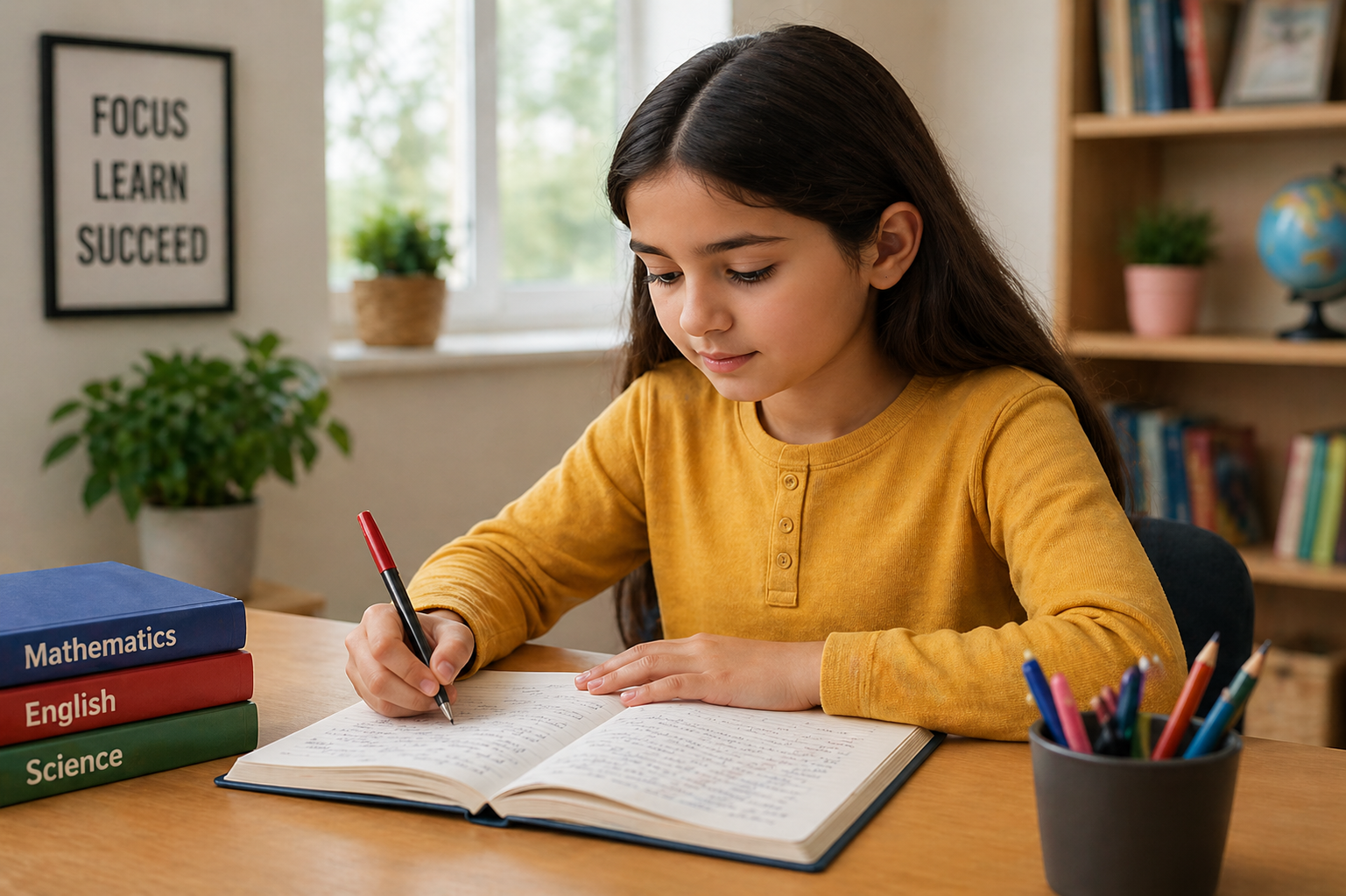 AI-generated student writing study notes